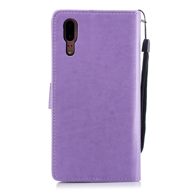 Case Huawei P20 #เคสฝาพับแบบกระเป๋าสตางค์หนัง PU พิมพ์ลายดอกไม้