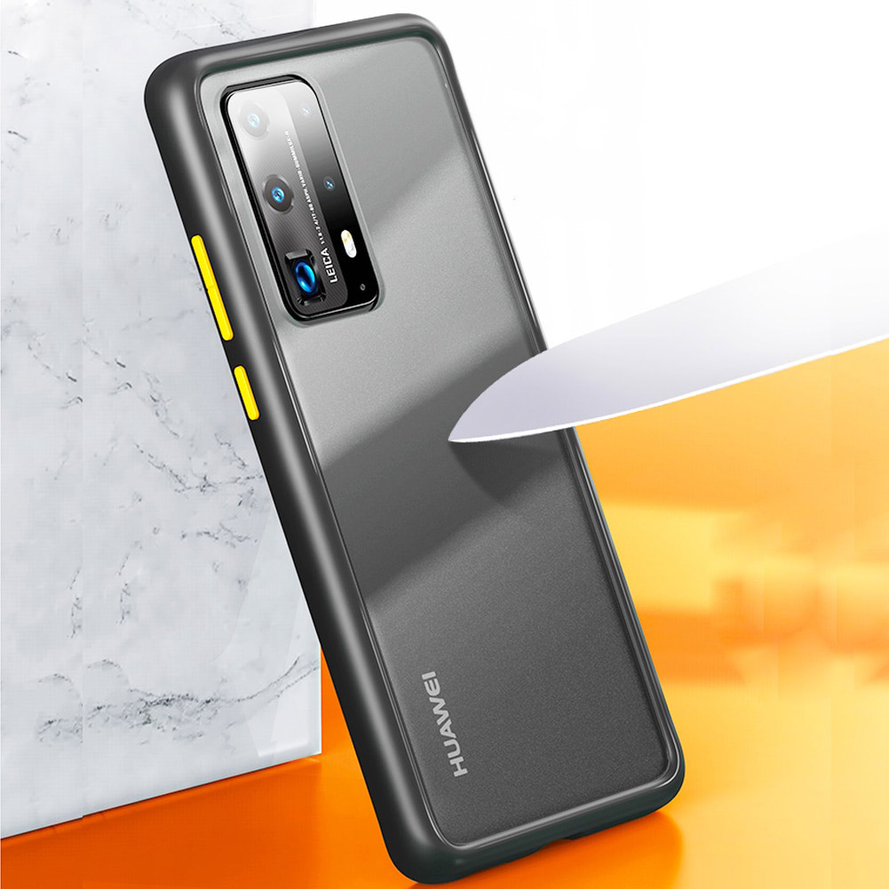 Case Huawei P40 Pro #เคสฝาหลังซิลิโคนโปร่งแสงขอบนิ่ม Frosted Translucent Silicone Case
