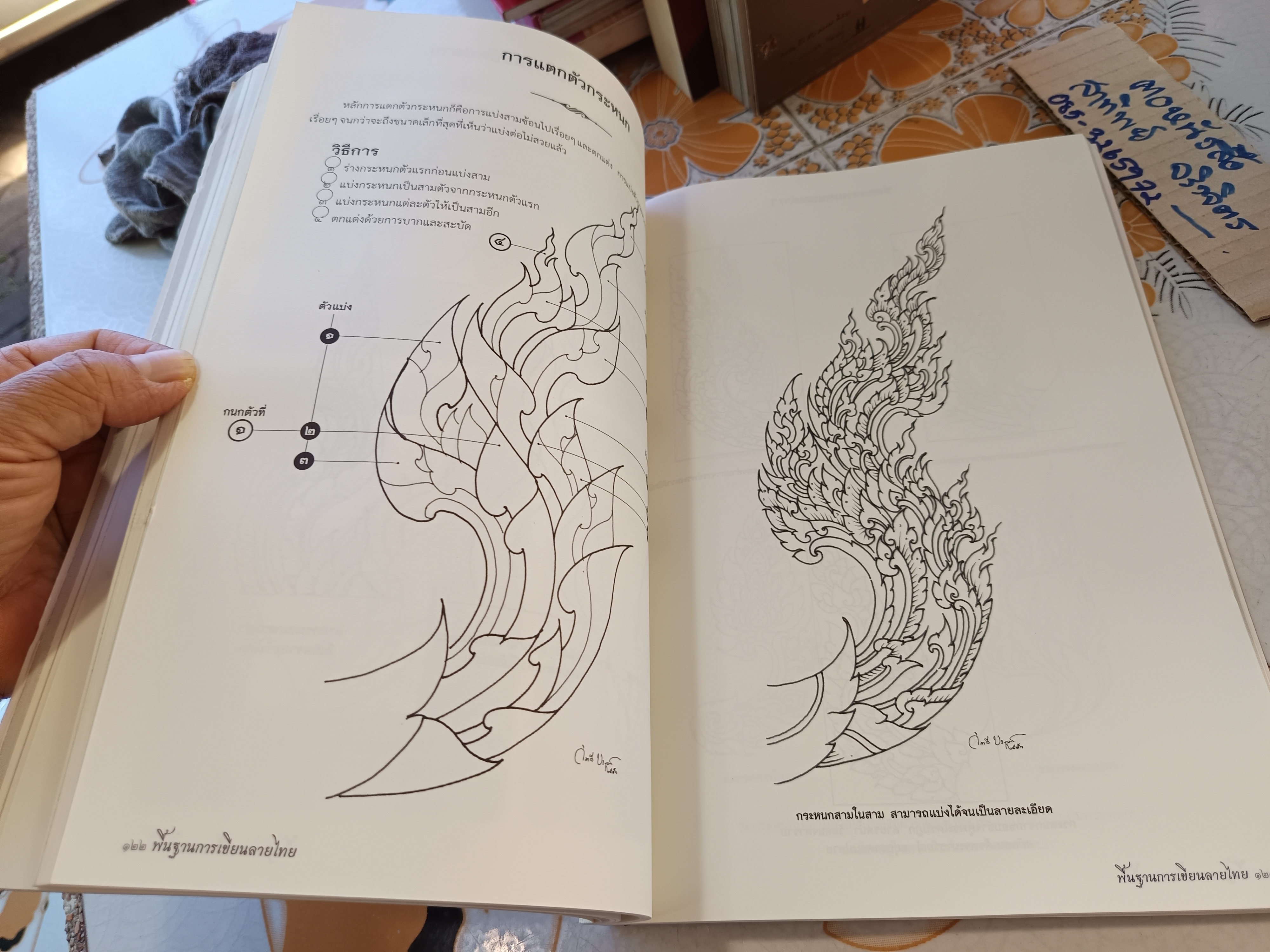 พื้นฐานการเขียนลายไทย โดย วิภาวี บริบูรณ์ / สำนักพิมพ์ไทยควอลิตี้บุ๊คส์ พิมพ์ครั้งที่ 3/2564