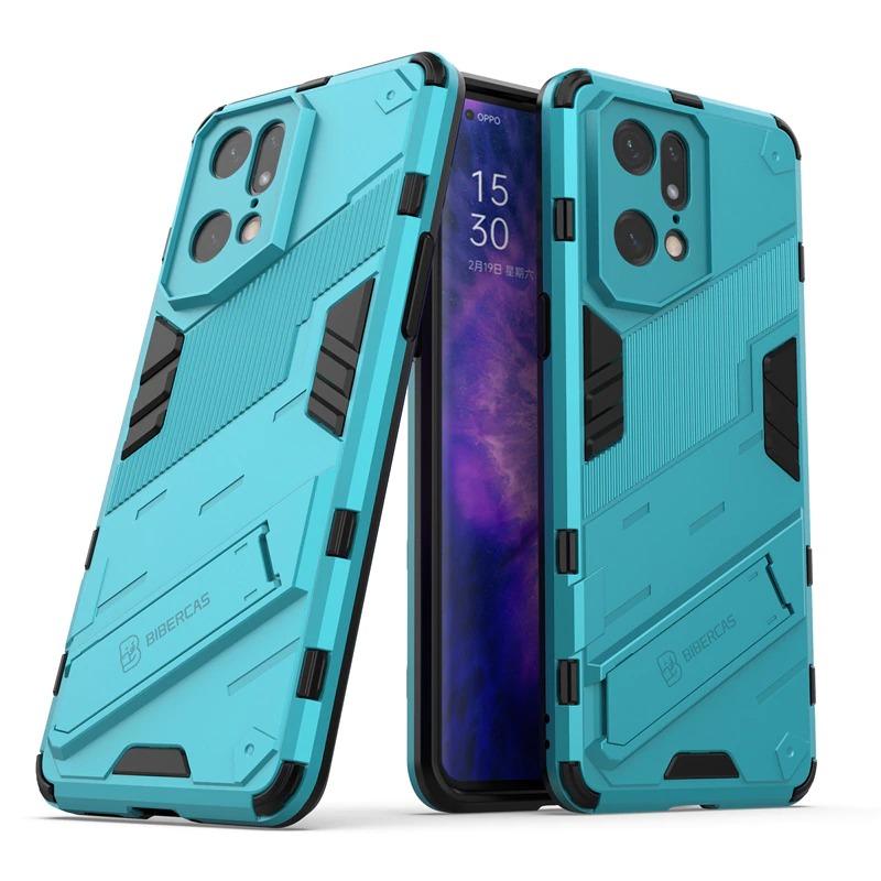 Case OPPO Find X5 Pro 5G #เคสฝาหลังพลาสติก ไฮบริด TPU + Kickstand
