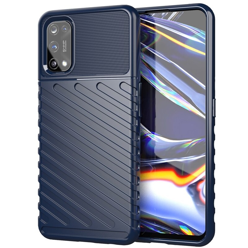 Case realme 7 Pro #เคสฝาหลัง TPU อ่อน Thunder Series Twill Texture Soft TPU