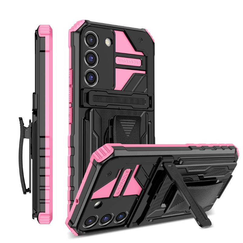 เคส iPhone 12 Pro Max #เคสฝาหลังกันกระแทกมีคลิบหนีบ ไฮบริด พลาสติก+TPU
