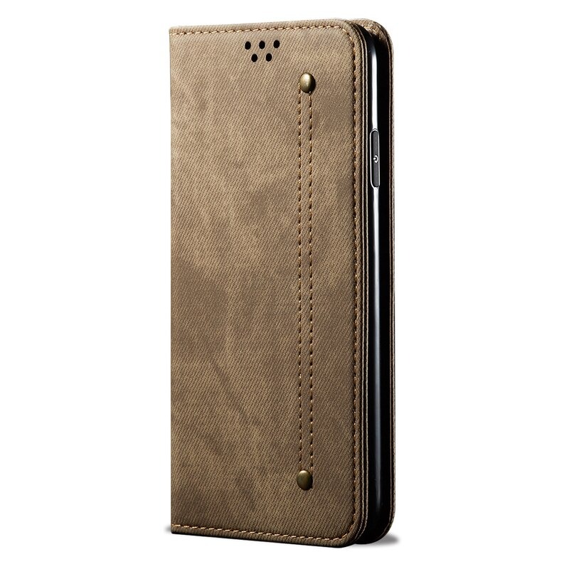 เคส Xiaomi Mi 11 #เคสฝาพับสไตล์ย้อนยุคผิวผ้ายีนส์แบบกระเป๋าสตางค์