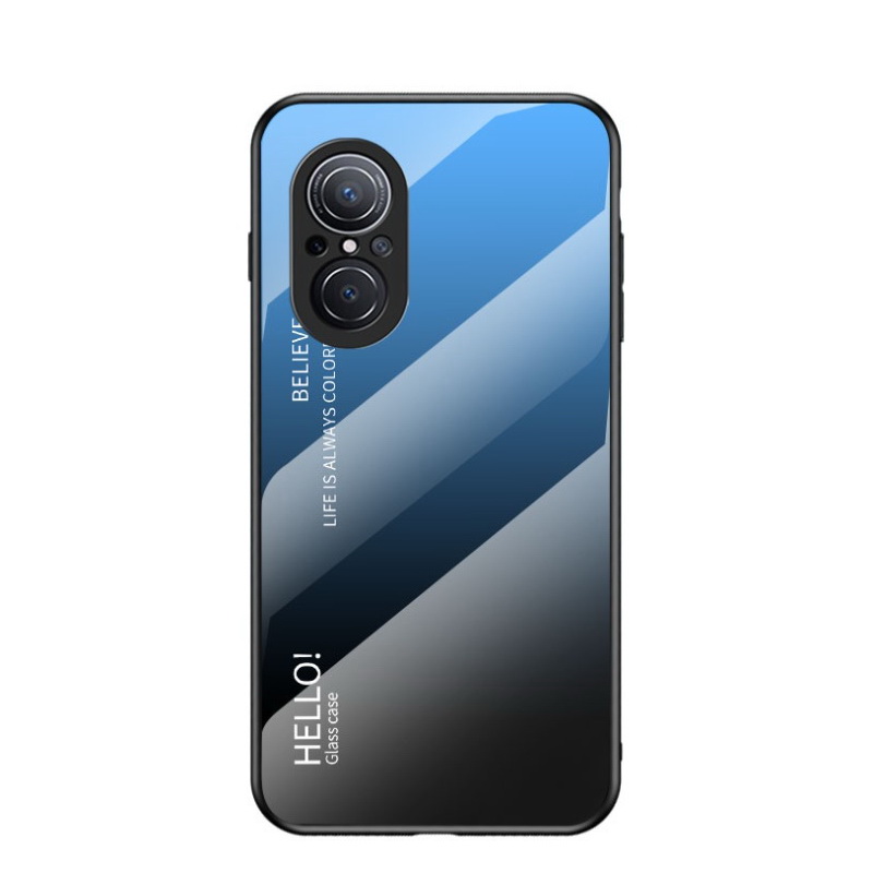 เคส Huawei Nova 9 SE #เคสฝาหลัง Gradient Color Glass + PC + TPU Hybrid Case