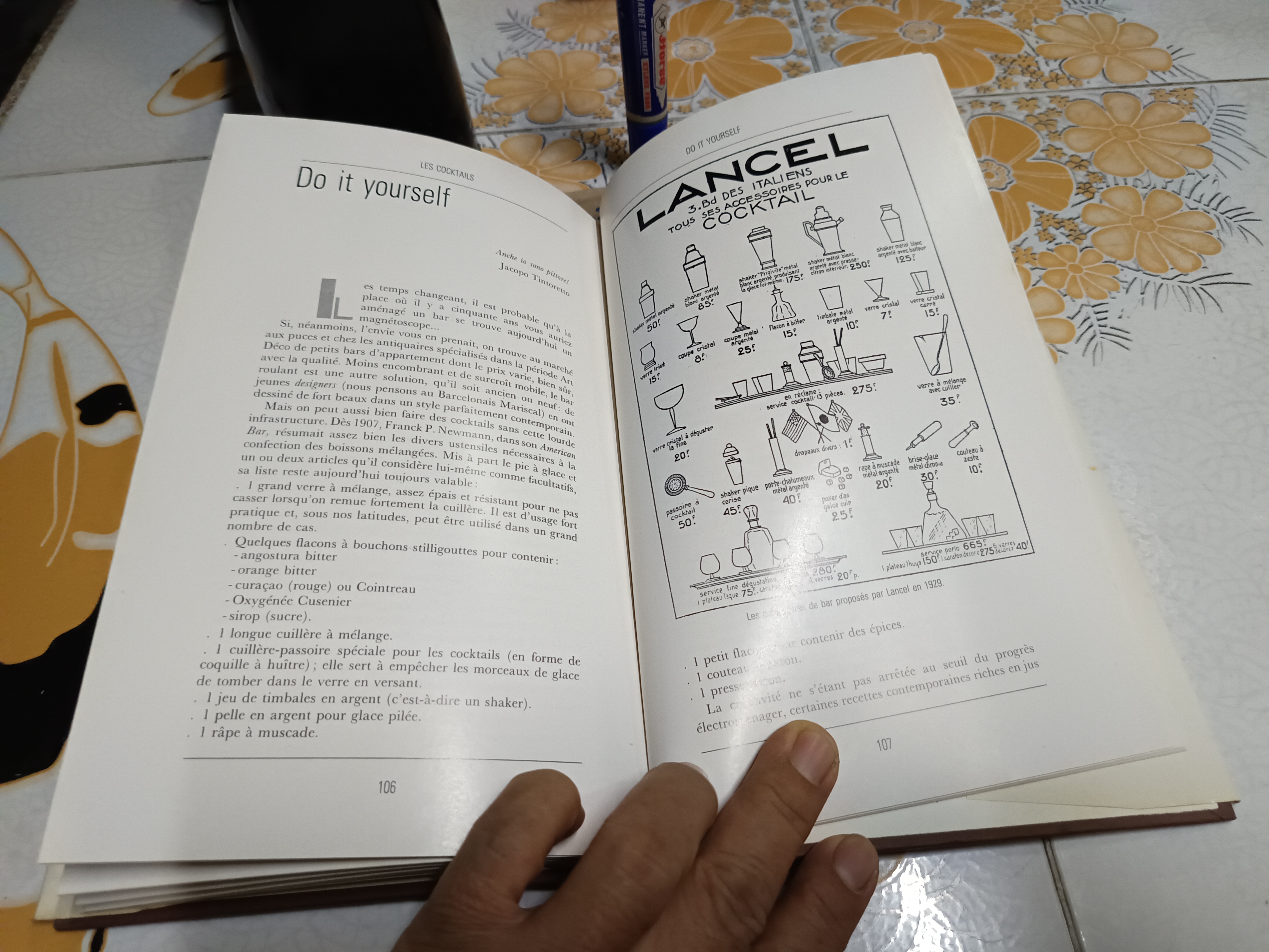 LES COCKTAILS ( FRENCH EDITION), 1988 Hervé Chayette, Alain Weill ค็อกเทล ฉบับภาษาฝรั่งเศส