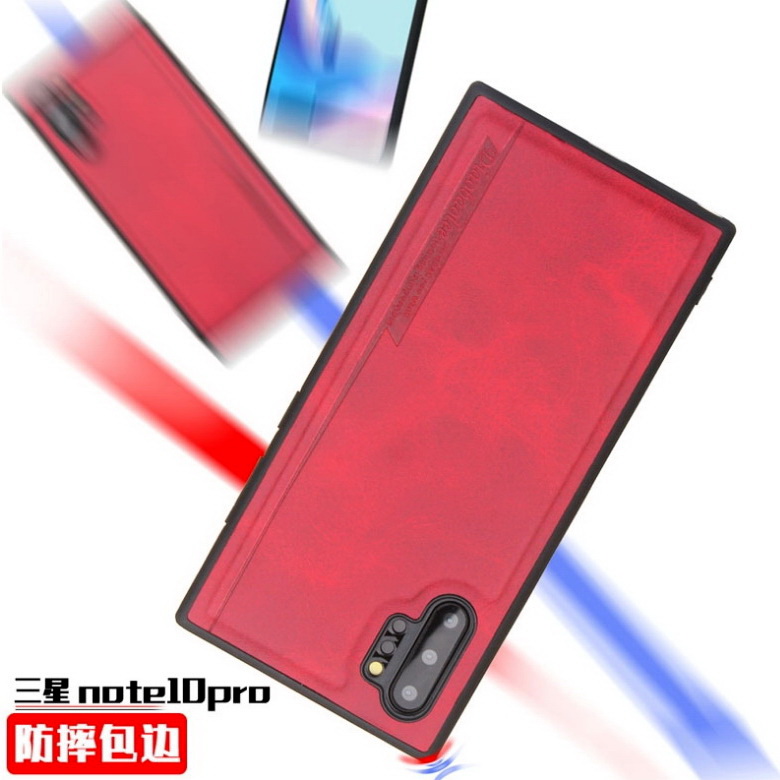 เคส Samsung Galaxy Note 10+ #เคสแบบฝาหลังผิวเคลือบ PU Leather Coated TPU