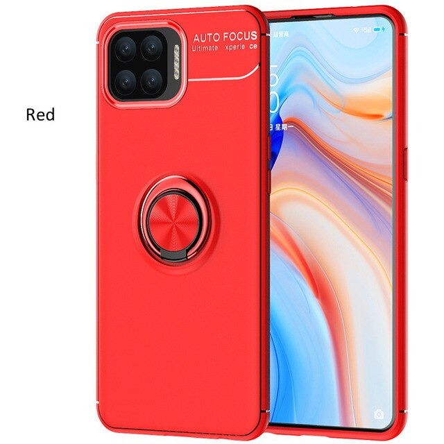 เคส OPPO A93 #เคสฝาหลัง TPU Finger Ring Kickstand (แผ่นโลหะแบบ Built-in)