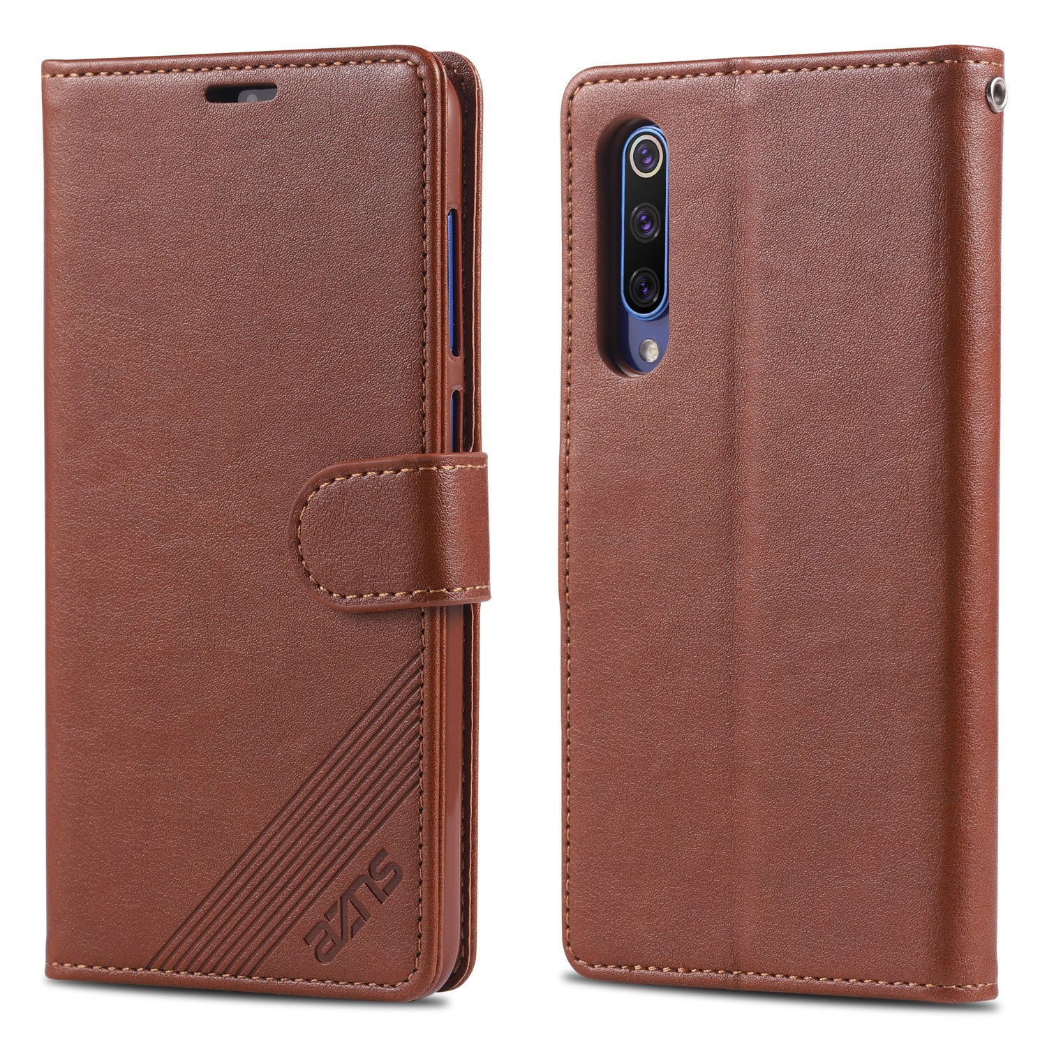 Case Xiaomi Mi 9 SE #เคสฝาพับหนัง PU มีช่องใส่บัตร AZNS Wallet Leather Stand Phone Cover
