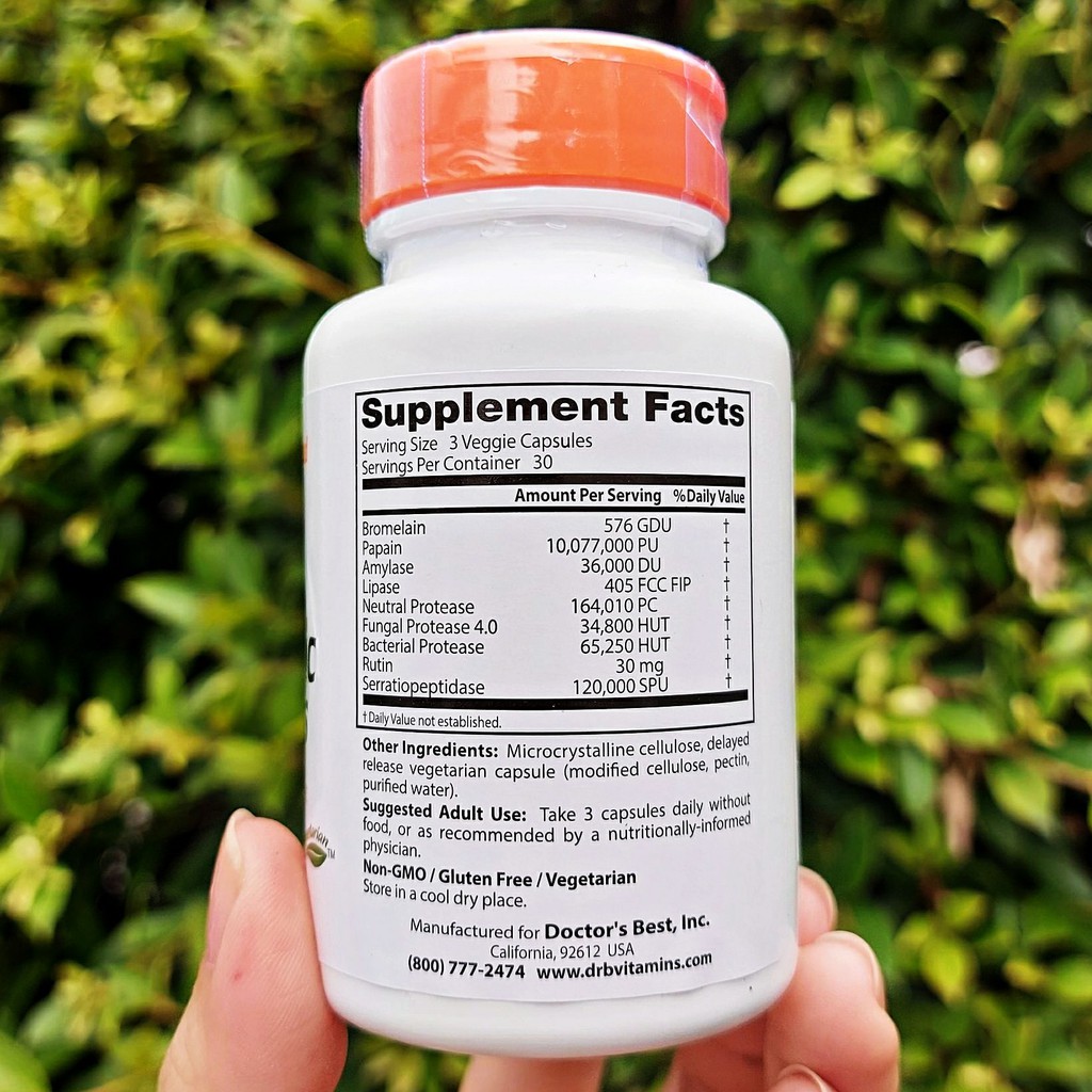 Doctor's Best® Proteolytic Enzymes 90 Delayed Release Veggie Caps เอนไซม์ สนับสนุนระบบการย่อยอาหารและการเผาผลาญ