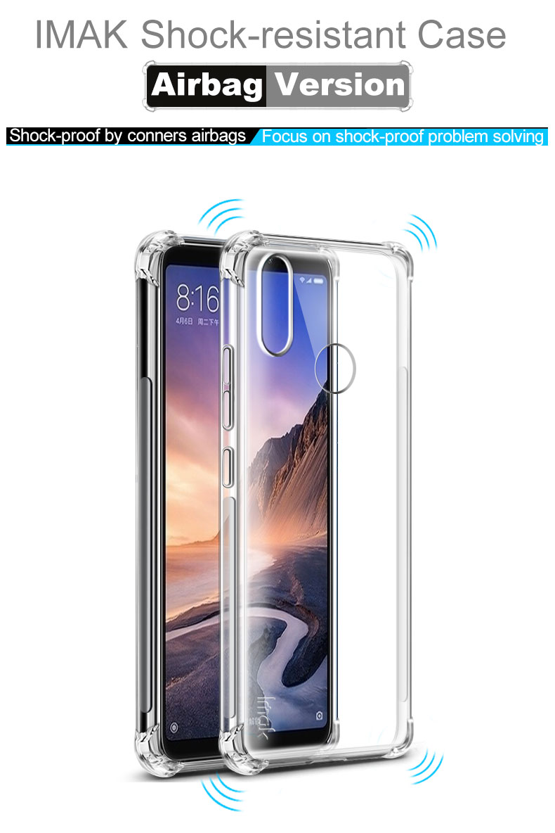 Case Xiaomi Mi Max 3 #เคสฝาหลังSkin Feel Anti-drop TPU Case + ฟิล์มกันรอย Explosion-proof Screen Film