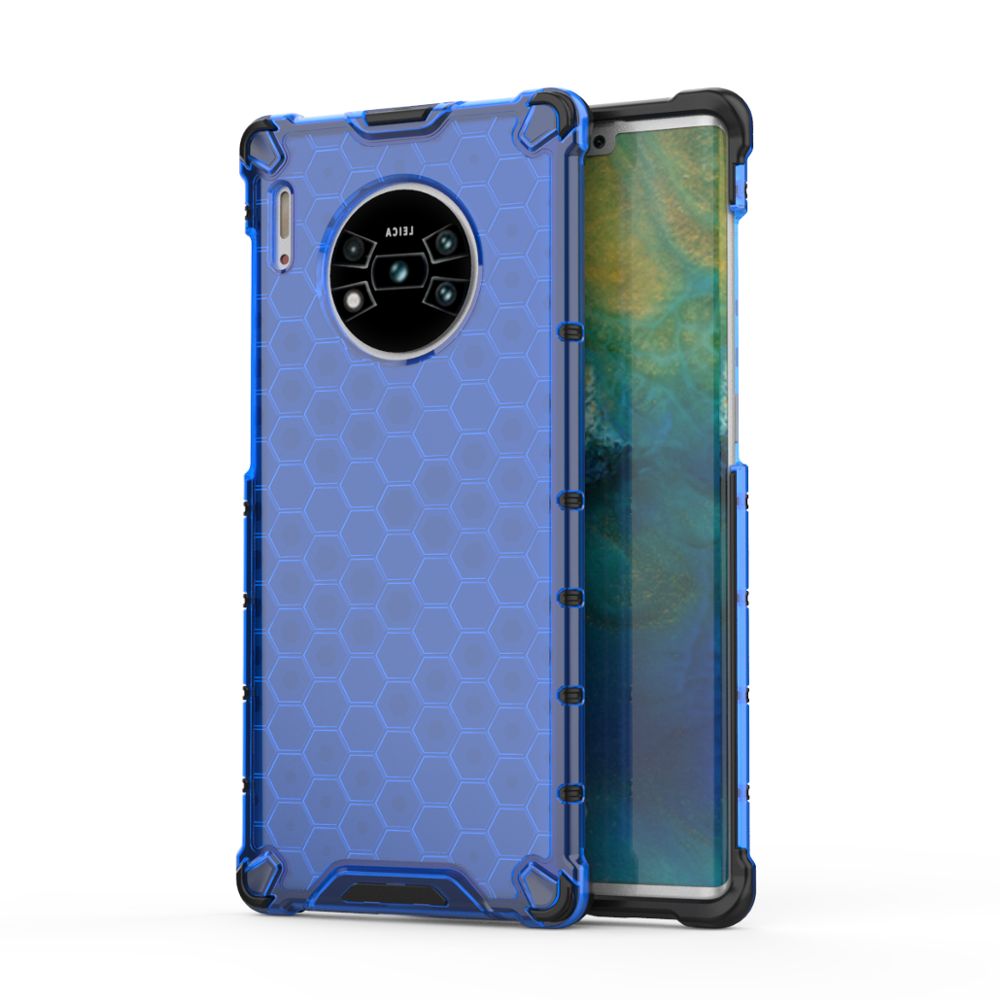 Case Huawei Mate 30 Pro #เคสฝาหลังกันกระแทก Honeycomb Shock Absorber TPU + PC + Silicone Hybrid