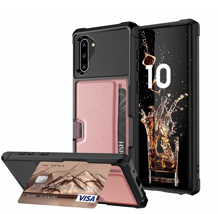 Case Samsung Galaxy Note 10 #เคสฝาหลังไฮบริด PU Leather Coated PC TPU