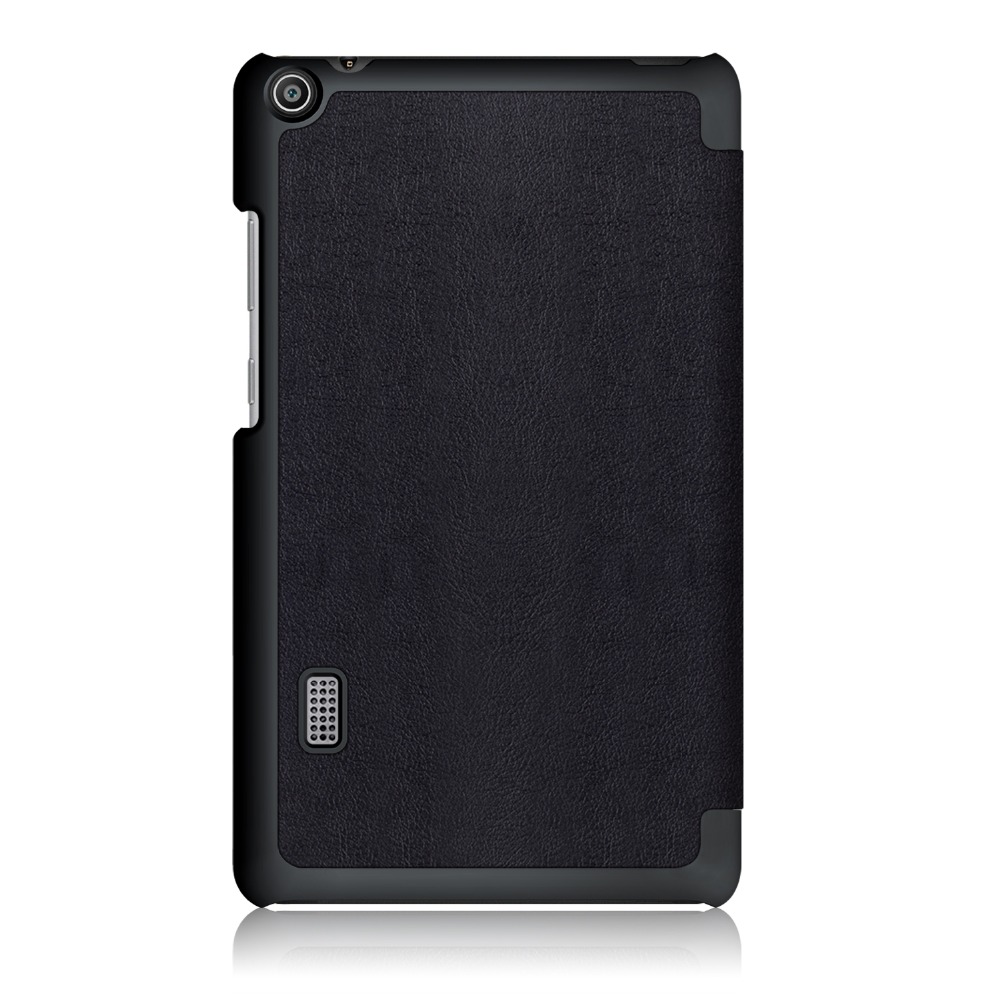 Case Huawei MediaPad T3 7.0นิ้ว #เคสแบบฝาพับหนัง PU 3 พับกรอบเคสสีดำทึบแสง Tri-fold PU Leather สีสันสวยงาม