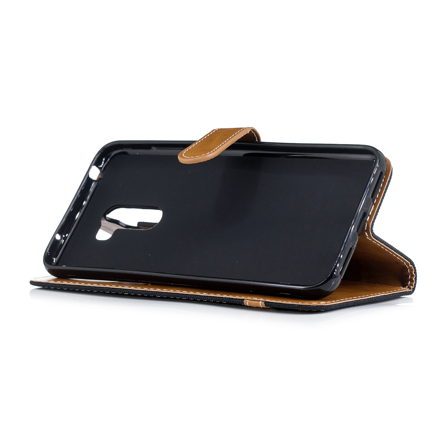 Case Xiaomi Pocophone F1 #เคสฝาพับหนัง PU พร้อมสายคล้องมือ สีสันสวยงาม