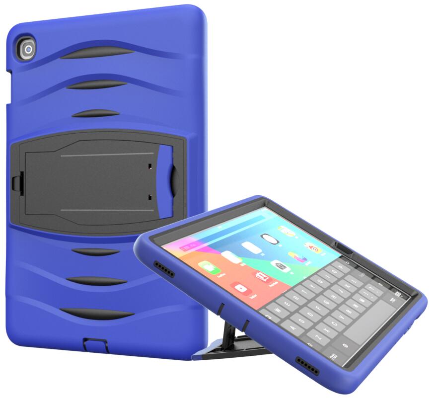 Case Samsung Galaxy Tab A 10.1 (2019) SM-T510 SM-T515 #เคสฝาหลังกันกระแทกพลาสติกแข็ง + ซิลิโคนพร้อมขาตั้ง