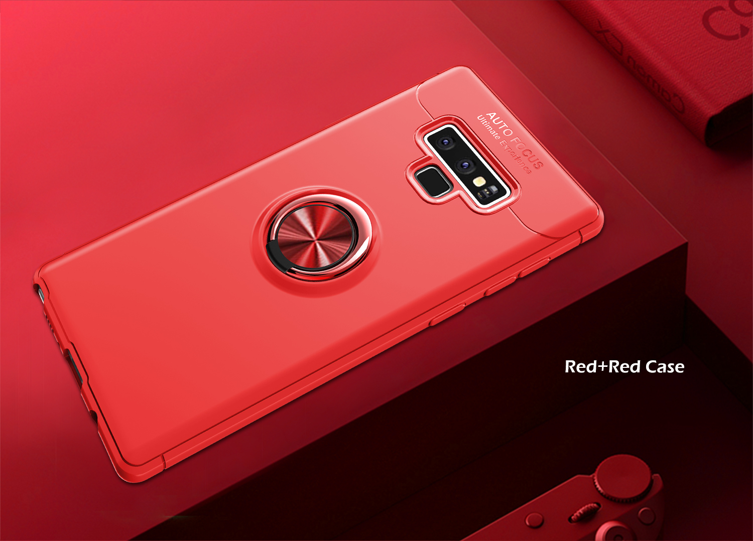เคส Samsung Galaxy Note 9 #เคสฝาหลังมีแหวนสวมนิ้ว Metal Ring Bracket TPU (แผ่นโลหะแบบ Built-in)