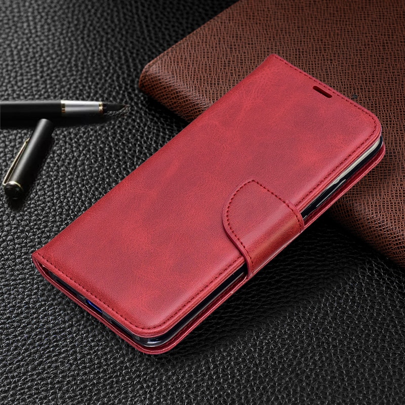 เคส Huawei Y9 Prime 2019 #เคสฝาพับหนัง PU สไตล์กระเป๋าสตางค์ Matte PU Leather Wallet