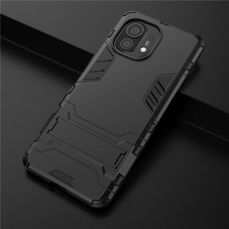 เคส Xiaomi Mi 11 #เคสฝาหลังพลาสติก ไฮบริด TPU + Kickstand