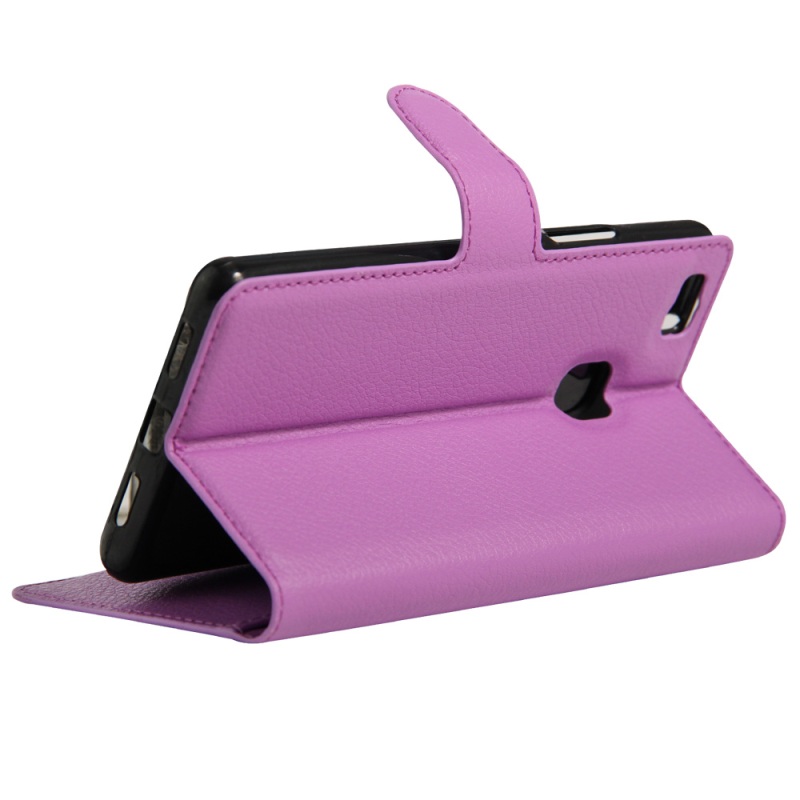 เคส Huawei P9 Lite เคสหนังฝาพับ ผิวลิ้นจี่ สีสันสวยงามน่ารัก