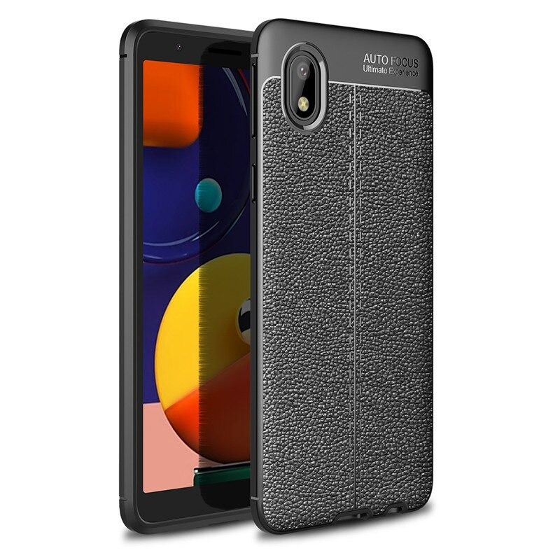 เคส Samsung Galaxy A01 Core #เคสฝาหลัง TPU ผิวลิ้นจี่ช่วยป้องกันลายนิ้วมือและกันลื่นได้ดี