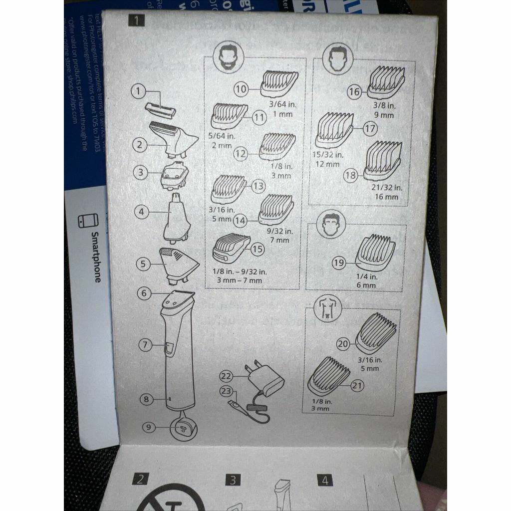 Philips® Norelco Multigroom series 9000 Prestige All in One Trimmer MG9730/40 ฟิลิปส์ เครื่องตกแต่งขน หนวด เครา เส้นผม