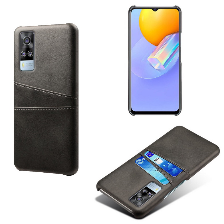 เคส Vivo Y31 2021 #เคสแบบฝาหลังหุ้มหนัง Double Card Slots PU Leather Coated