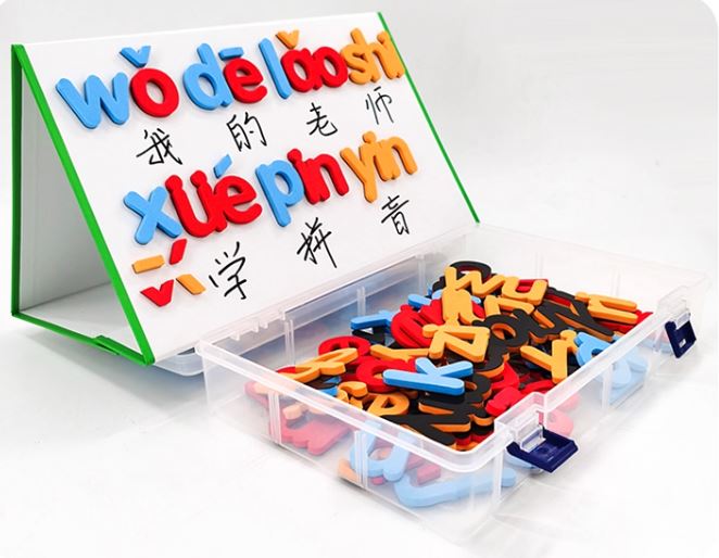 [สื่อการสอนพินอินภาษาจีน] สติกเกอร์แม่เหล็กตัวอักษรพินอินภาษาจีน 汉语拼音字母磁力贴磁性 Chinese Pinyin Alphabet Magnetic Stickers