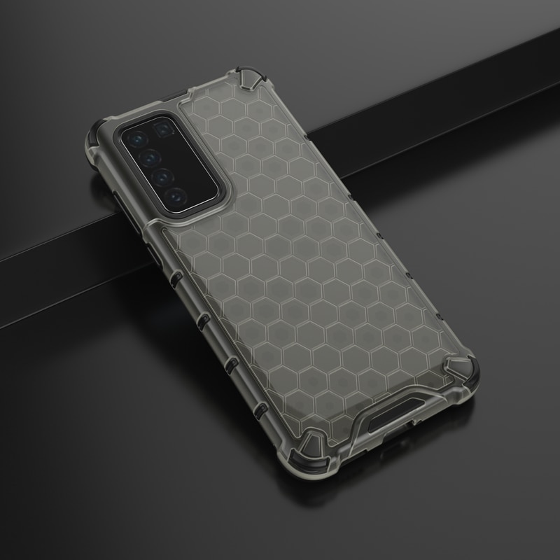 Case Huawei P40 #เคสกันกระแทก Honeycomb Shock Absorber TPU + PC + Silicone Hybrid
