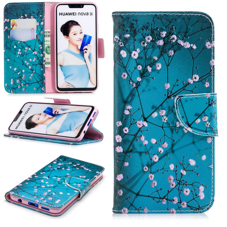 เคส Huawei nova 3i #เคสฝาพับกระเป๋าสตางค์หนัง PU พิมพ์ลาย Pattern Printing PU Leather Wallet