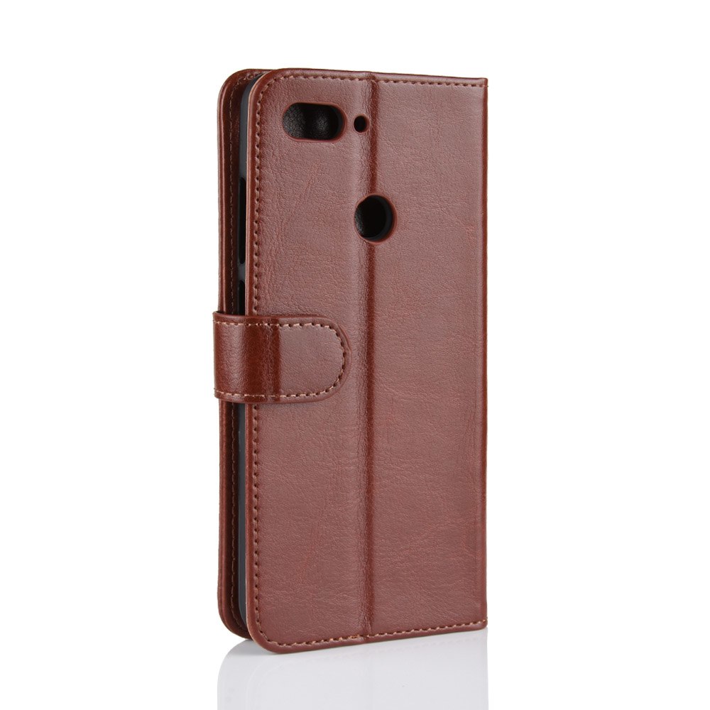 Case Xiaomi Mi 8 Lite #เคสฝาพับหนัง PU ผิวหนังม้าสไตล์กระเป๋าสตางค์ราคาเบาๆสบายกระเป๋า