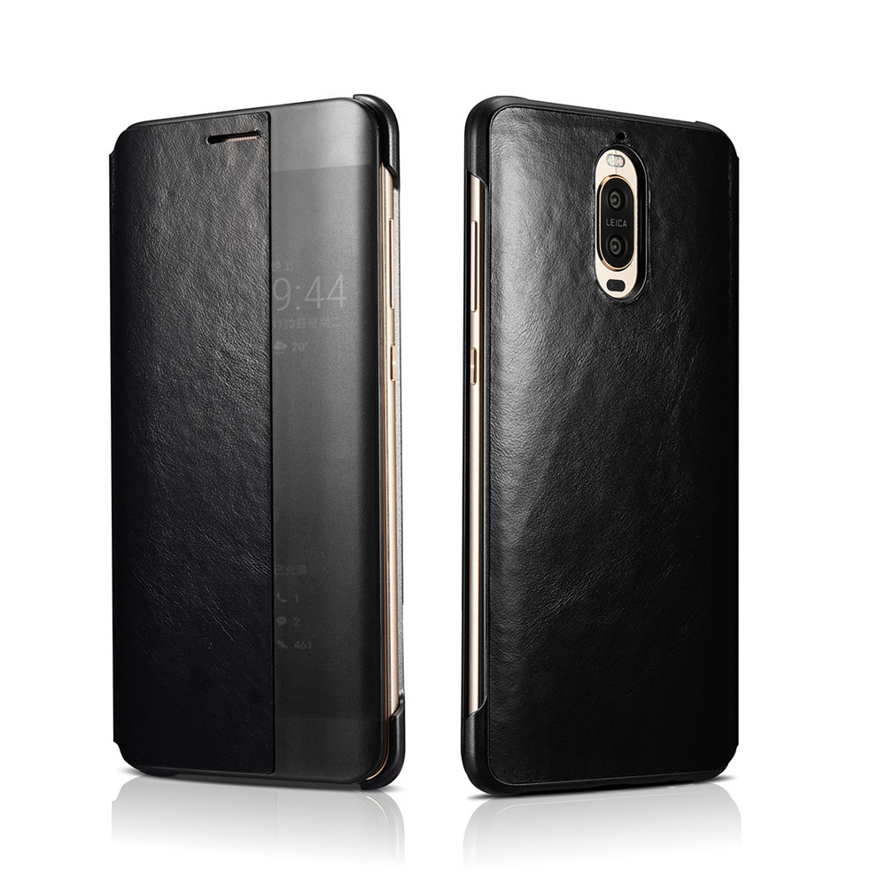เคส Huawei Mate 9 Pro #CaseMate 9 Porsche Design #เคสฝาพับหนังแท้ มีช่องวิวด้านข้าง