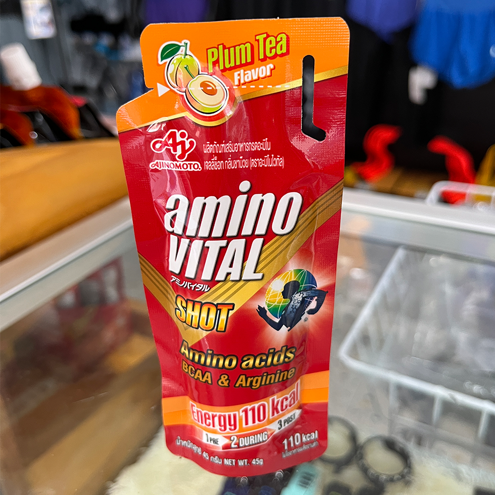 Amino VITAL Amino Acids Gel Shot 45g ให้พลังงาน 110 กิโลแคลลอรี่สำหรับออกกำลังกาย (Z20)