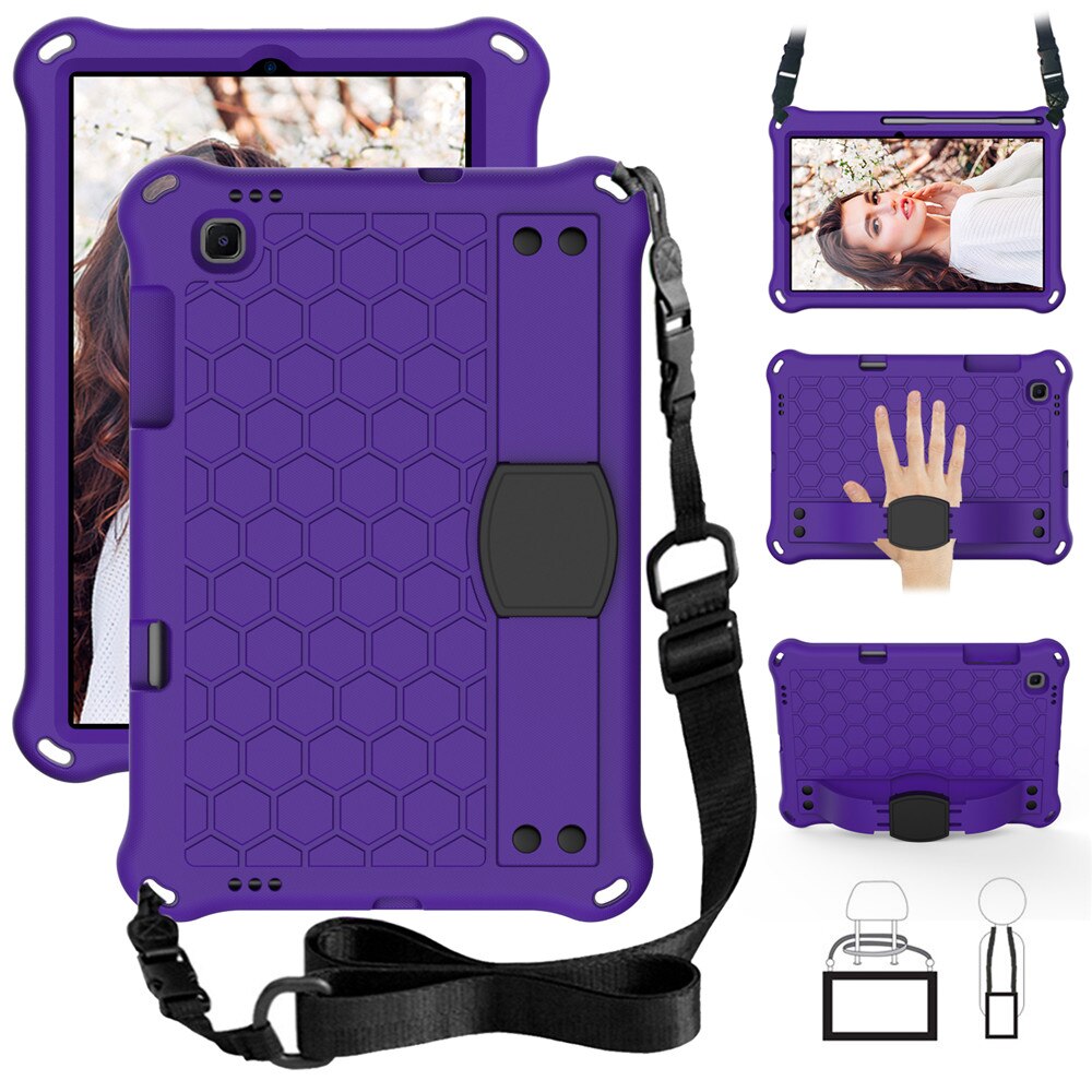 Case Samsung Galaxy Tab S6 Lite 10.4 SM-P610 SM-P615 SM-P617 #เคสกันกระแทกลายรังผึ้งพร้อมสายคล้องไหล่ EVA Tablet Hybrid Shell with Shoulder Strap