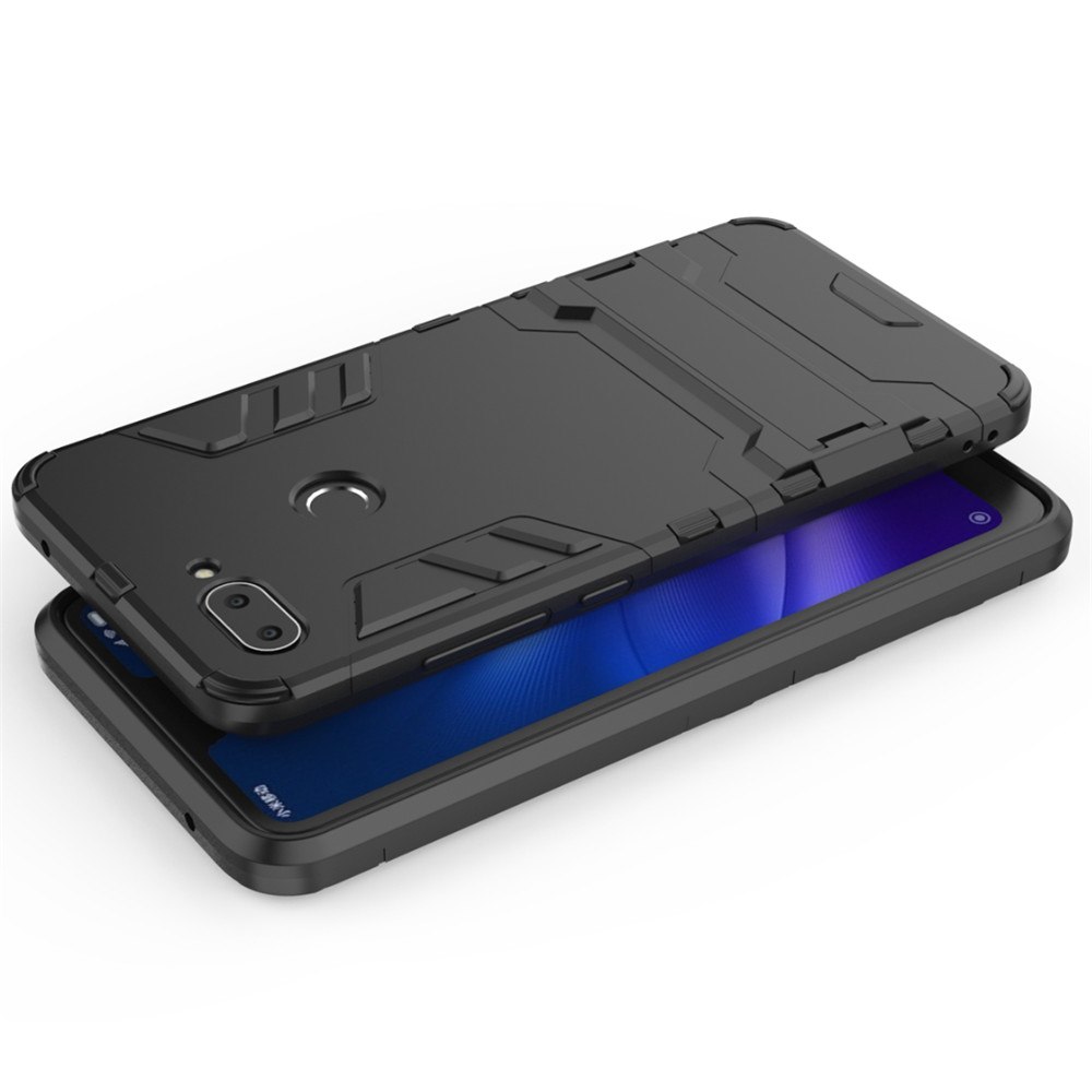Case Xiaomi Mi 8 Lite #เคสฝาหลังพลาสติก ไฮบริด TPU + Kickstand