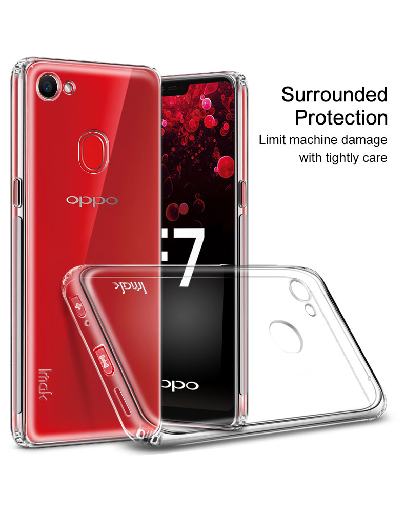เคส OPPO F7 #เคสฝาหลังใส Anti-drop TPU Case + Screen Protector ฟิล์มกันรอย