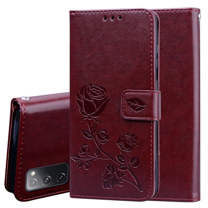 เคส Xiaomi Mi 10T Pro #เคสฝาพับหนัง PU ลายดอกกุหลาบแบบกระเป๋าสตางค์ Imprinted Rose Leather