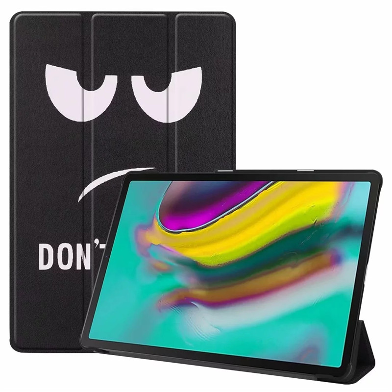 Case Samsung Galaxy Tab S5e SM-T720 #เคสฝาพับหนัง PU พิมพ์ลาย Patterned Tri-fold Stand Leather Smart Case
