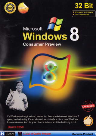 Microsoft Windows 8 Consumer Preview ( 1 DVD )