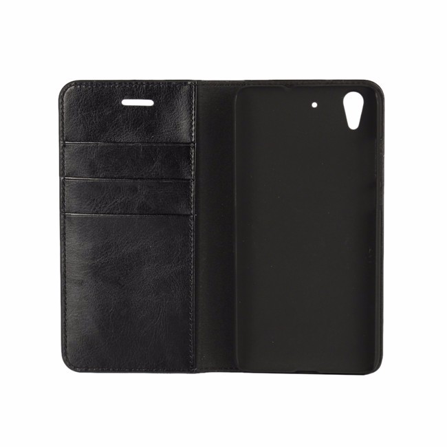 Case Huawei Y6 II Honor 5A เคสฝาพับหนังแท้ Crazy Horse Genuine Leather Wallet Cover