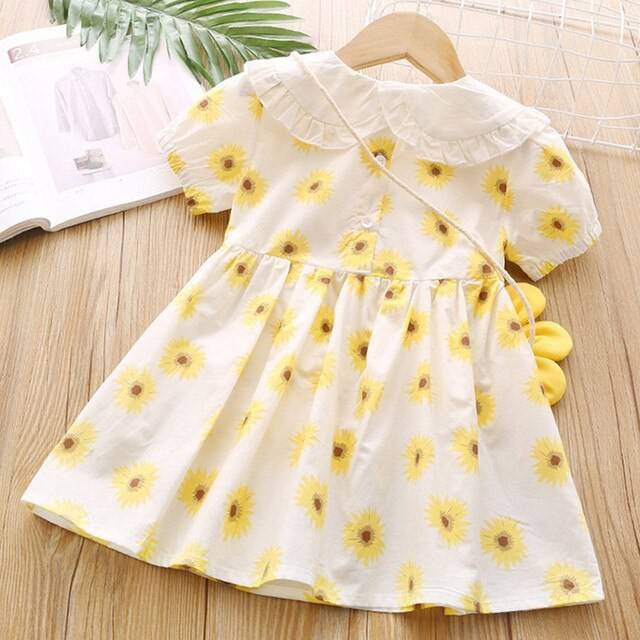 เดรสเด็กลายดอกเดซี่พร้อมกระเป๋า