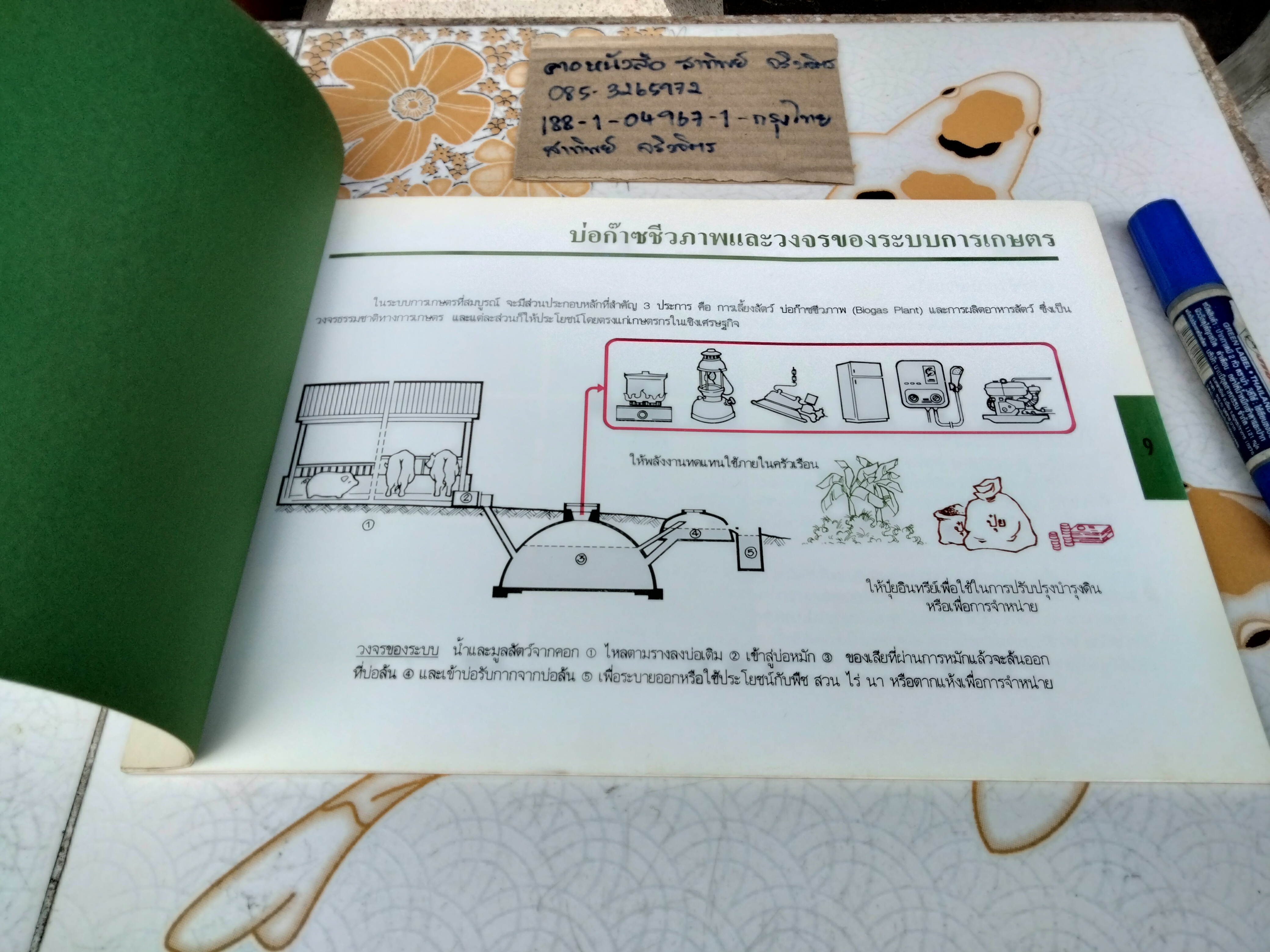 คู่มือปฏิบัติงานระบบก๊าซชีวภาพ (ขนาดเล็ก) จัดทำโดย สำนักงานส่งเสริมการเกษตรภาคเหนือ, กรมส่งเสริมการเกษตร