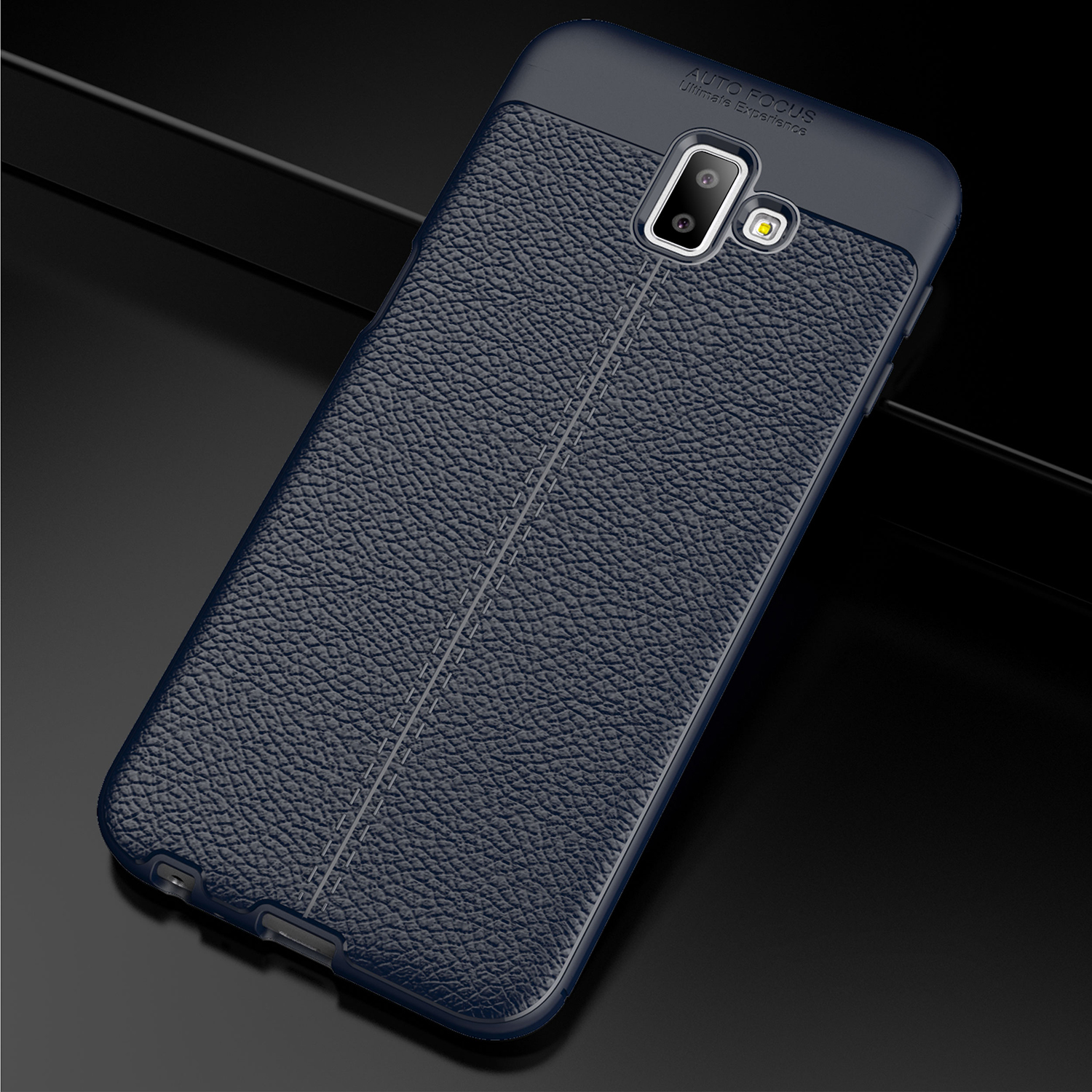 เคส Samsung Galaxy J6+ TPU #เคสฝาหลังผิวลิ้นจี่ช่วยป้องกันลายนิ้วมือและกันลื่นได้ดี
