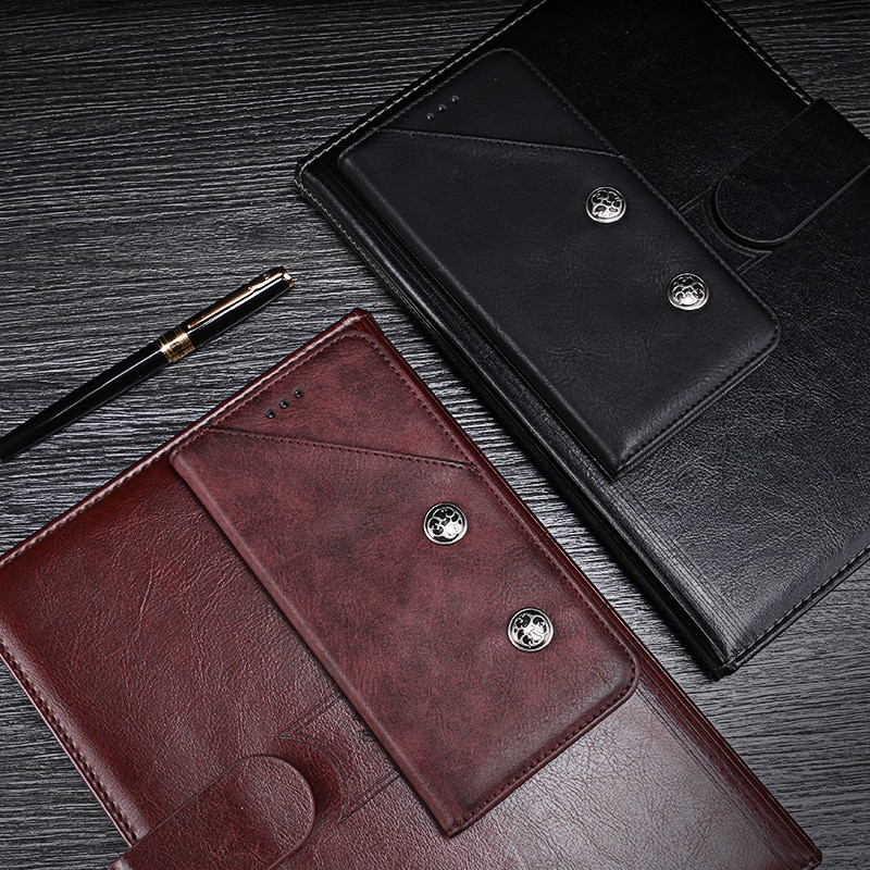Case Xiaomi Mi 8 Lite #เคสฝาพับหนังสไตล์วินเทจ IDEWEI Vintage Style Leather Stand Case