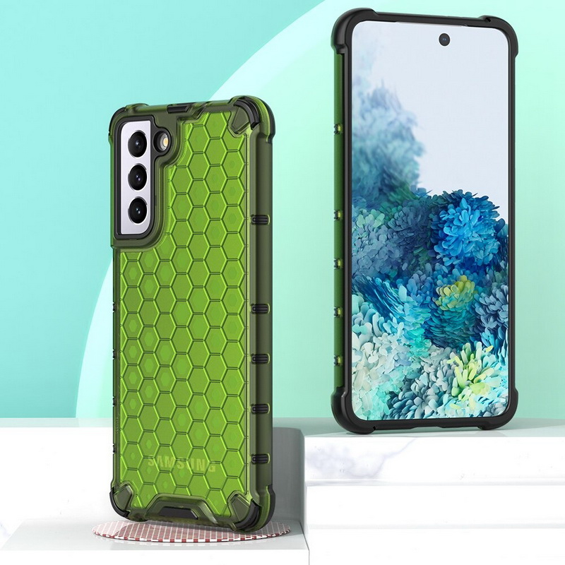 เคส Samsung Galaxy S22 5G #เคสฝาหลังกันกระแทก Honeycomb Shock Absorber TPU + PC + Silicone Hybrid