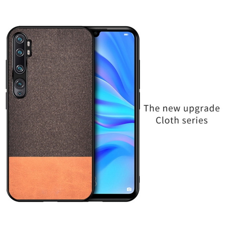 Case Xiaomi Mi Note 10 Pro #เคสฝาหลังรูปแบบ Cloth Texture PU Leather + TPU