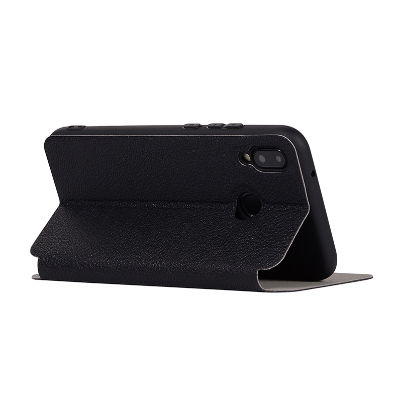 เคส Huawei Nova 3e/ P20 Lite #เคสฝาพับหนัง PU Litchi Skin Leather Stand Case พร้อมช่องเสียบการ์ด