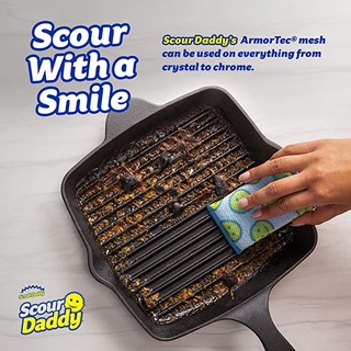Scrub Daddy® Scour Daddy ArmorTec Mesh Scouring Pad 3 Pack ฟองน้ำอเนกประสงค์ ฟองน้้ำล้างจาน ล้างแก้ว