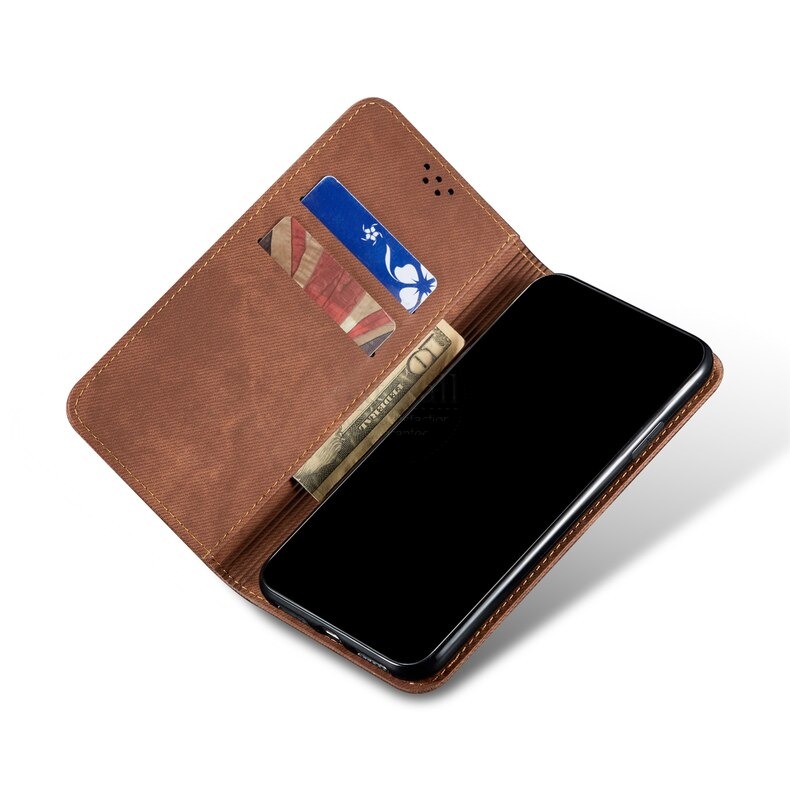 เคส Samsung Galaxy A32 5G #เคสฝาพับสไตล์ย้อนยุคผิวผ้ายีนส์แบบกระเป๋าสตางค์