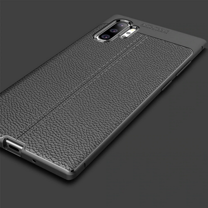Case Samsung Galaxy Note 10+ #เคสฝาหลัง TPU ผิวลิ้นจี่ช่วยป้องกันลายนิ้วมือและกันลื่นได้ดี