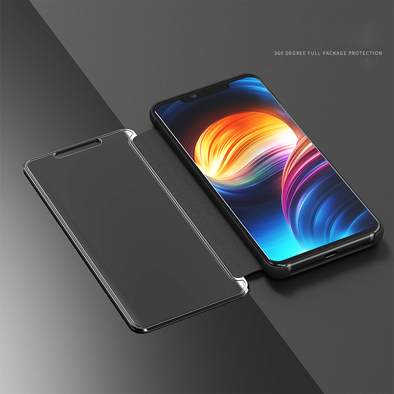 Case Huawei Mate 20 Pro (พร้อมส่ง) #เคสฝาพับปกโปร่งแสงผิวเงา Electroplating Mirror Surface สำหรับWindow View สีโรสโกลด์